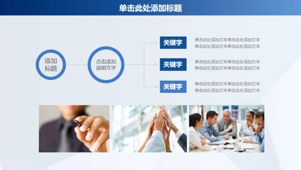 蓝色商务年终工作汇报通用PPT模板