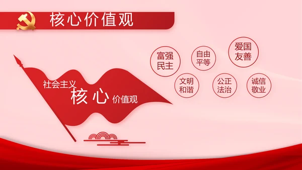 红色喜庆入党PPT背景入党誓词宣誓仪式模板