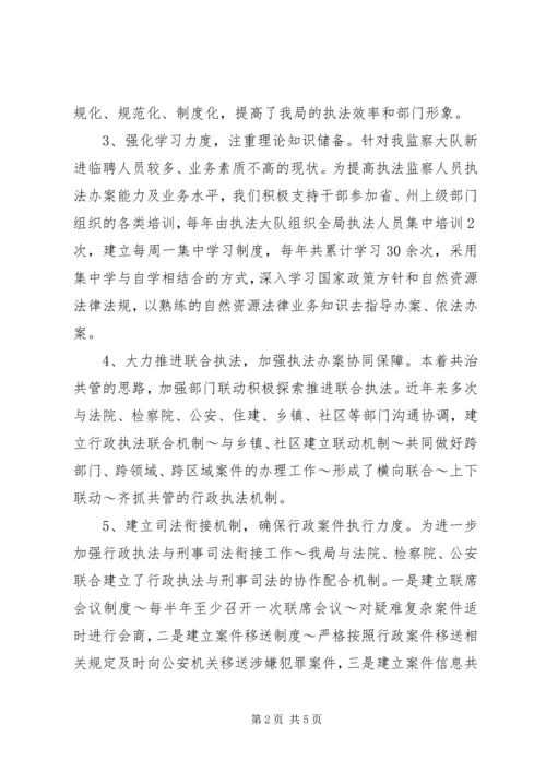 全省自然资源执法监察工作先进经验交流材料.docx