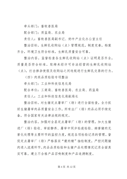 食药品安全整顿若干方案.docx