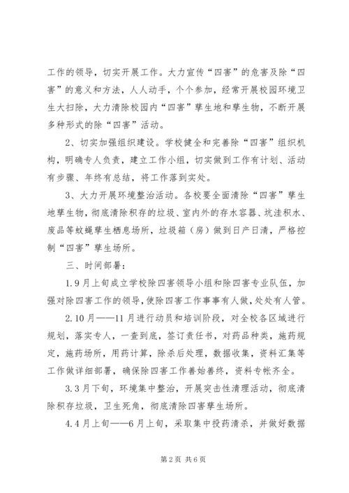 方上桥中学除四害工作计划 (3).docx