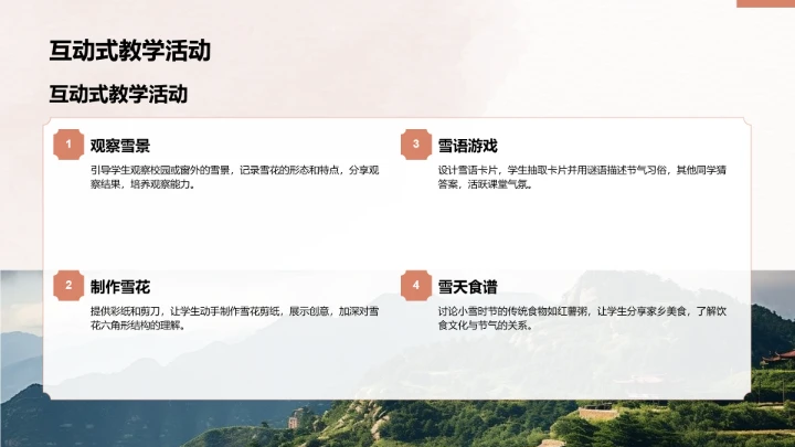 二十四节气小雪PPT模板