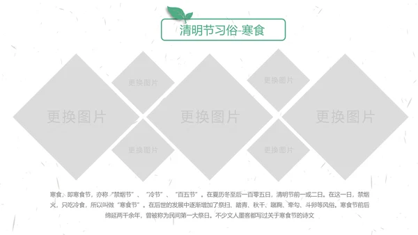 中国传统节气清明节介绍宣传清明踏青PPT模版