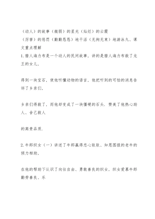 部编版五年级语文上册第三单元知识点归纳.docx