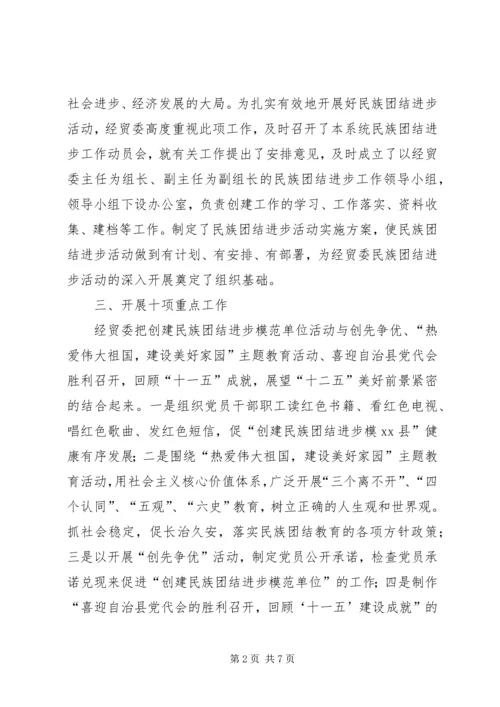 商务经济信息化委员会创建民族团结模范单位工作汇报.docx