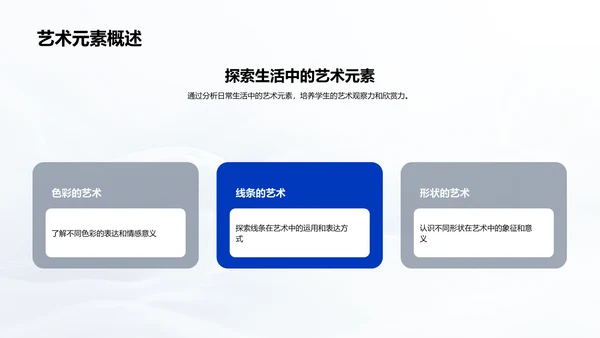 生活中的艺术教学PPT模板