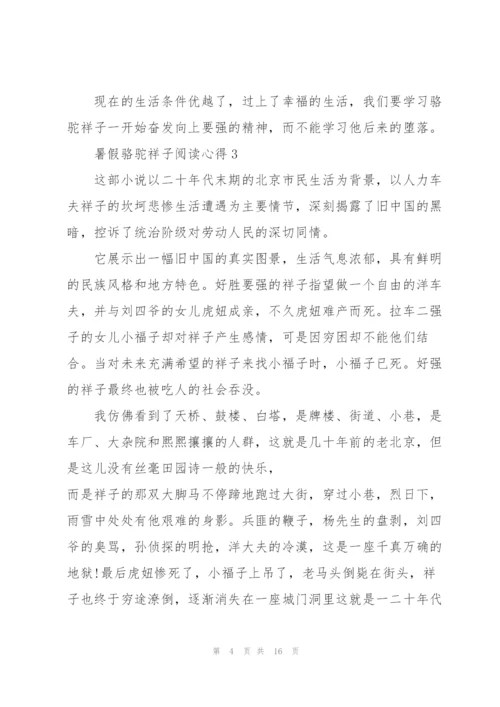 暑假骆驼祥子阅读心得10篇.docx