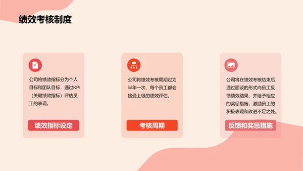 红色卡通插画人力资源竞聘述职PPT模板