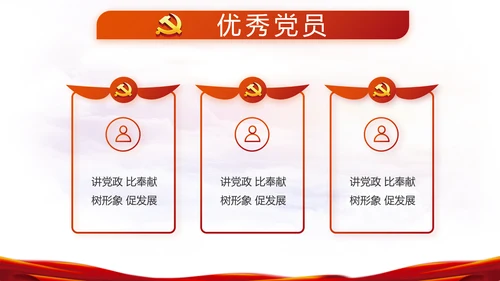 红色党建政协工作报告党课动态PPT