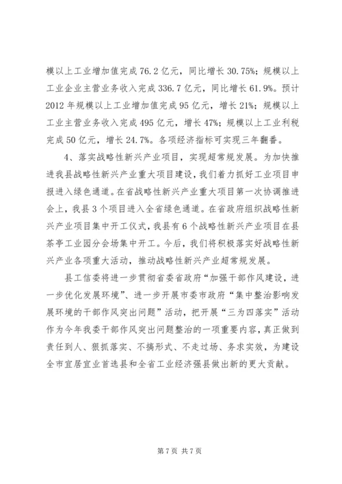 工信委党风建设工作汇报2篇.docx