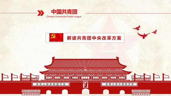 中国共青团中央改革方案学习教育党课PPT