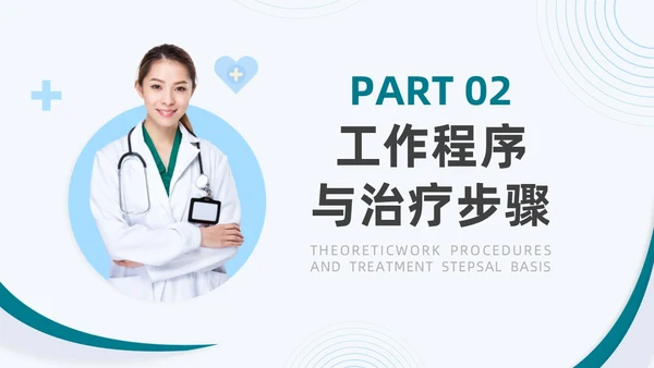 蓝绿色商务脱敏处理培训医生护士培训PPT模板手术
