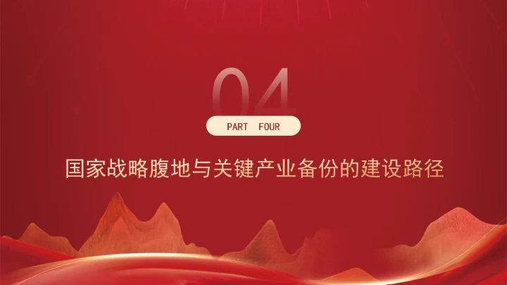 时事热点建设国家战略腹地和关键产业备份的战略和布局ppt