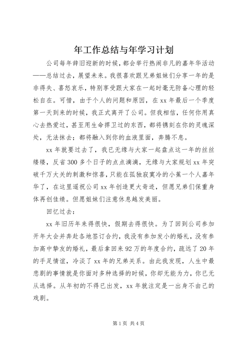 年工作总结与年学习计划.docx