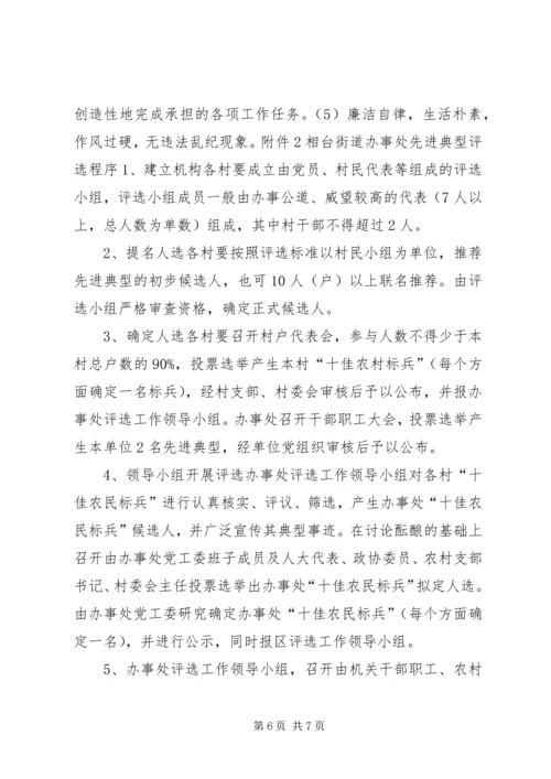 街道办事处评选十佳农民活动方案 (2).docx