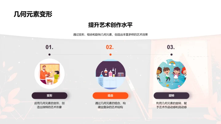 几何元素在艺术创作中的应用PPT模板