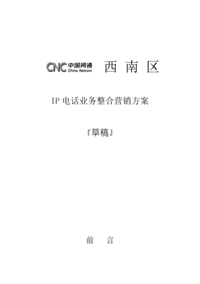 IP电话业务整合营销专题方案.docx