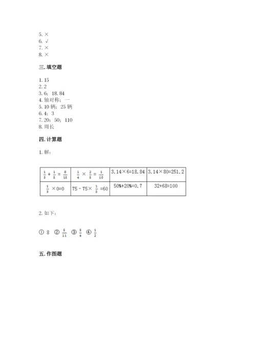 小学数学六年级上册期末测试卷（名校卷）word版.docx