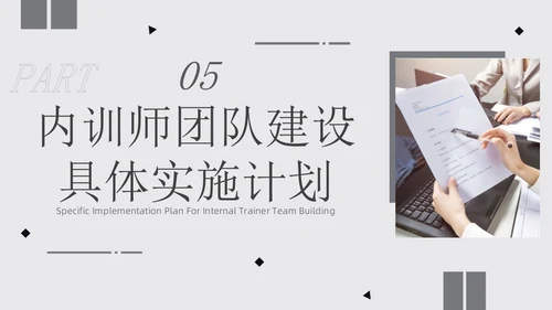 灰色商务形状风如何打造内训师团队