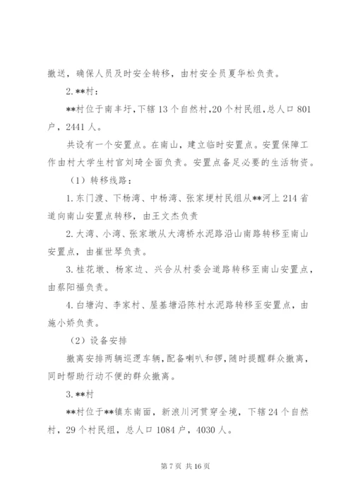 乡镇防汛人员疏散转移应急方案.docx