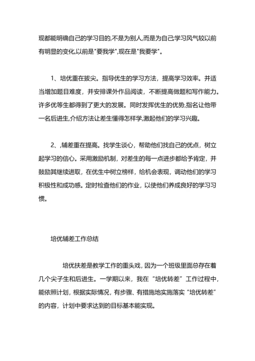 语文培优辅差教学工作总结.docx