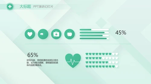 清新医疗医药工作汇报动态PPT