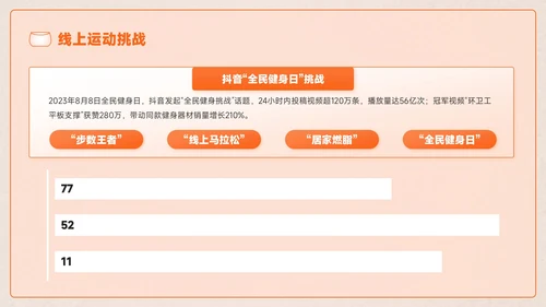 橙色创意风全民健身全民健身推广计划