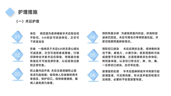 蓝色简约风格腹股沟疝护理查房PPT