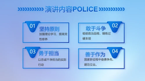 忠诚正义秉公执法公安警察动态PPT