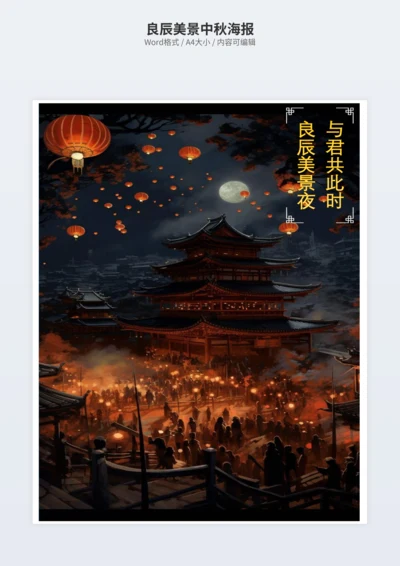 良辰美景中秋海报