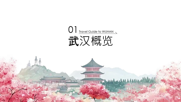粉色古风淡雅武汉旅游攻略