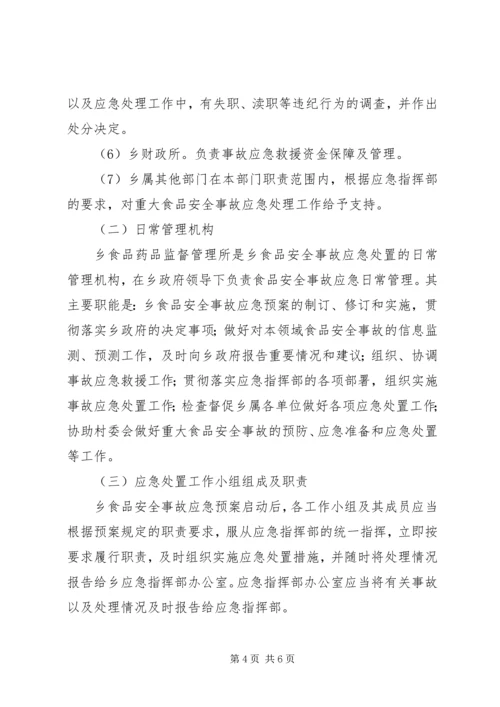 鲤鱼江镇食品药品安全突发事故应急预案 (5).docx