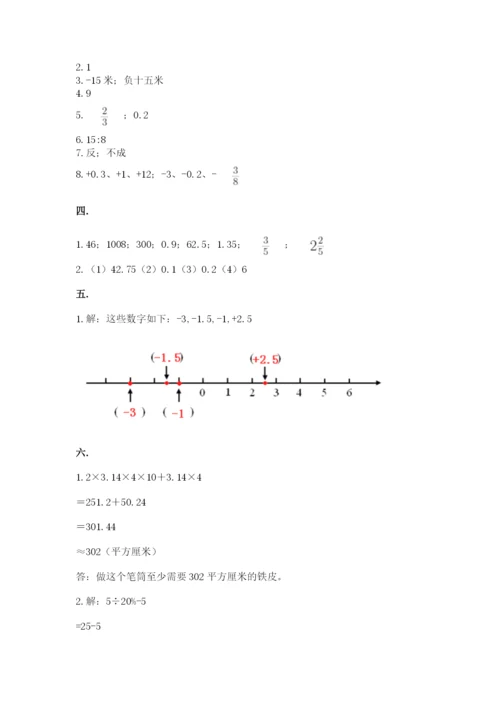 小升初数学考前检测试题（必刷）.docx