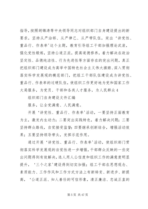 学习组织部门自身建设心得体会精编.docx