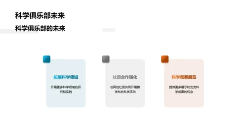 科学俱乐部新征程