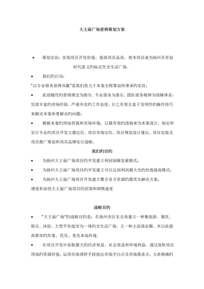 大王庙广场营销专题策划专题方案.docx