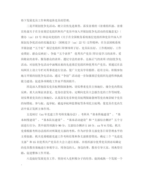 精编之国税党支部工作计划范本.docx