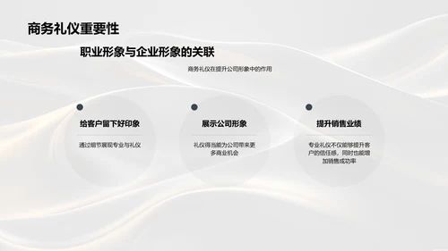 商务礼仪在金融销售中的应用PPT模板