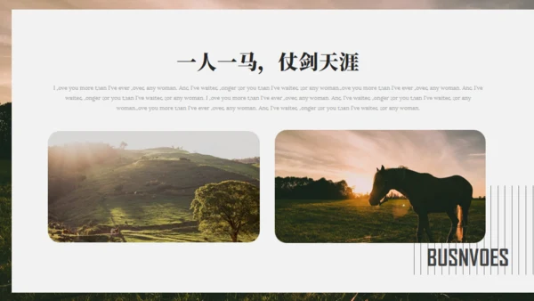 马场名马通用PPT模板