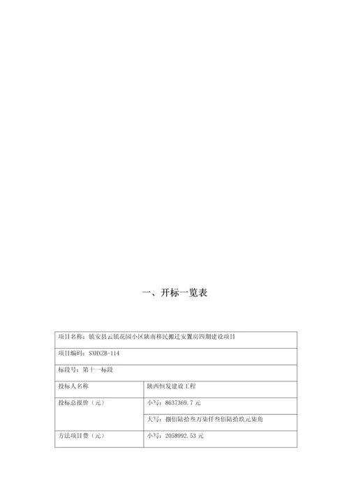 移民搬迁安置房四期建设项目投标文件模板.docx