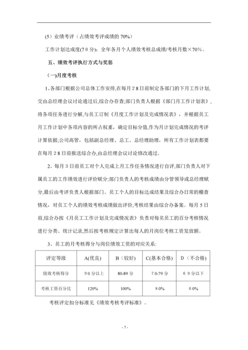 房地产开发公司绩效考核管理制度.docx