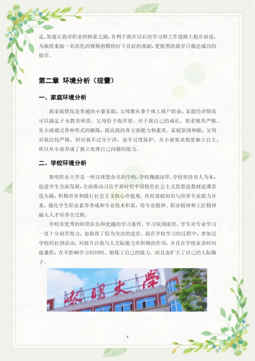 13页5700字影视多媒体技术专业职业生涯规划.docx