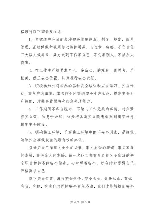保全安全保证书范文.docx