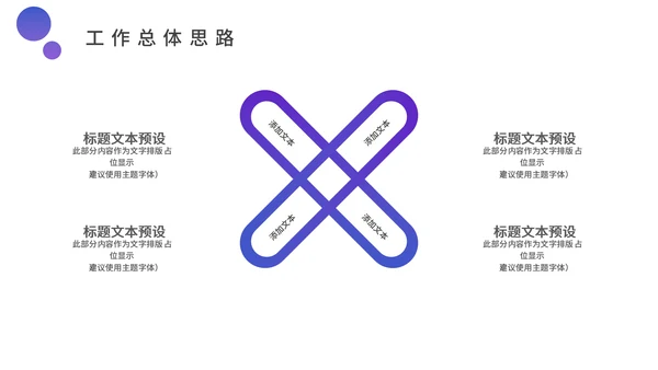 蓝紫渐变色商务工作汇报通用PPT模板