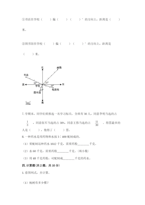 兴城市六年级下册数学期末测试卷审定版.docx