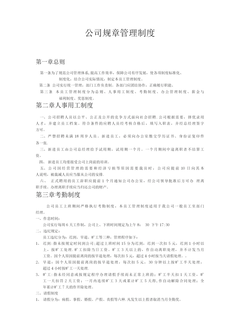 公司规章管理制度.docx