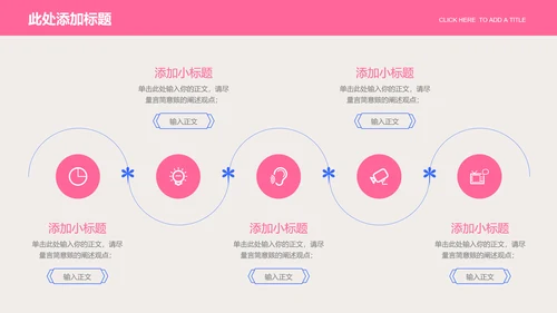 粉色简约清新风营销策划通用PPT演示模板