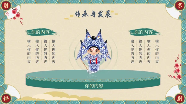 国粹京剧—中国风京剧介绍通用PPT模板