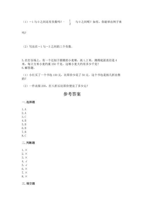 小升初六年级期末测试卷完整版.docx