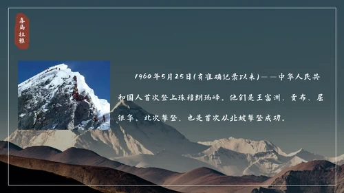 喜马拉雅连绵山脉通用PPT模板